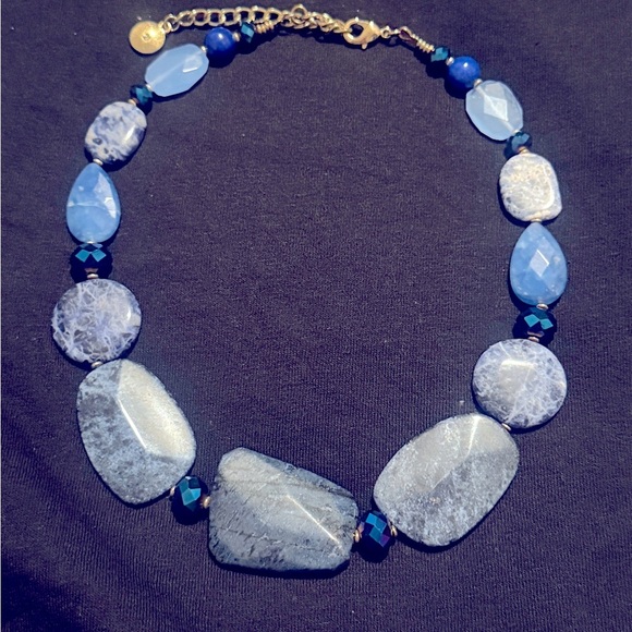 Jewelry - ROX By Alexa Chunky Blue Gemstone Statement Necklace